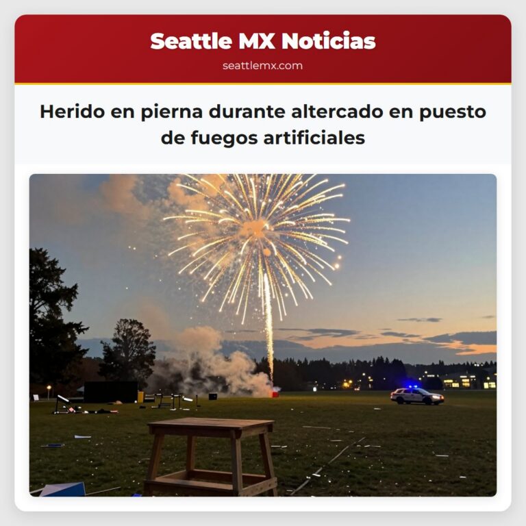 Herido en pierna durante altercado en puesto de fuegos artificiales