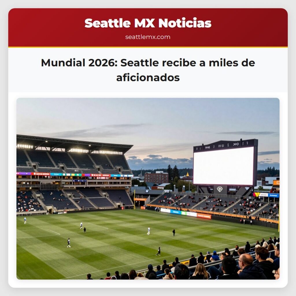 Mundial 2026: Seattle recibe a miles de