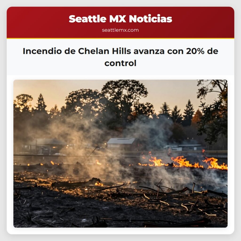 Incendio de Chelan Hills avanza con 20% de control