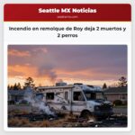Incendio en remolque de Roy deja 2 muertos y 2 perros