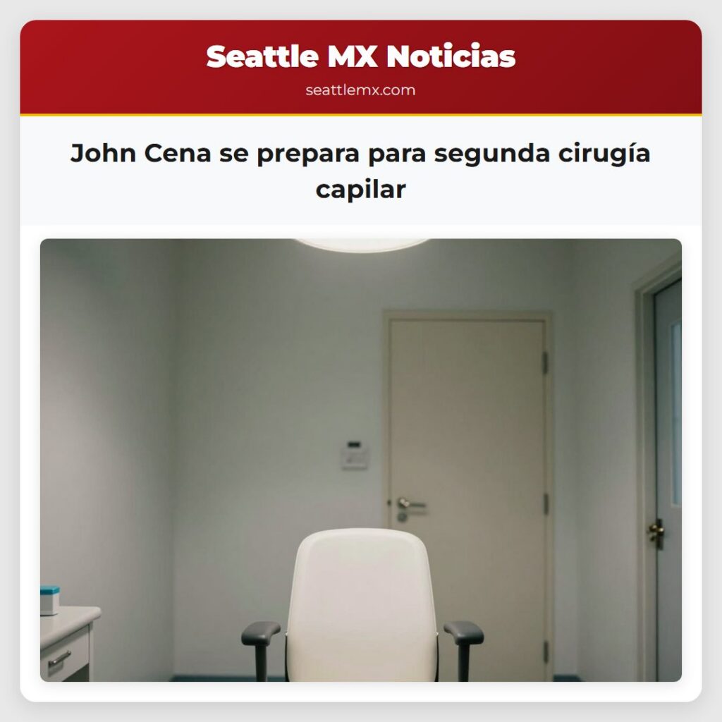 John Cena se prepara para segunda cirugía capilar