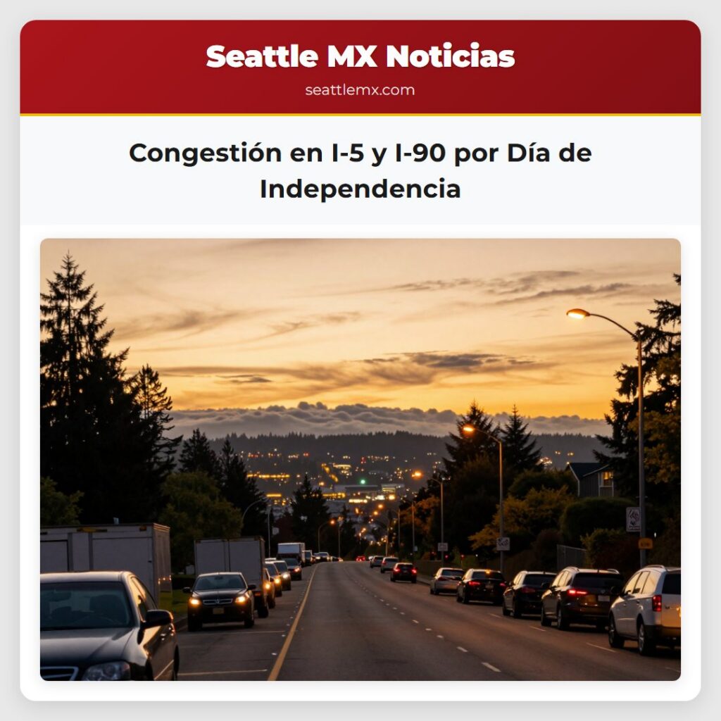 Congestión en I-5 y I-90 por Día de Independencia