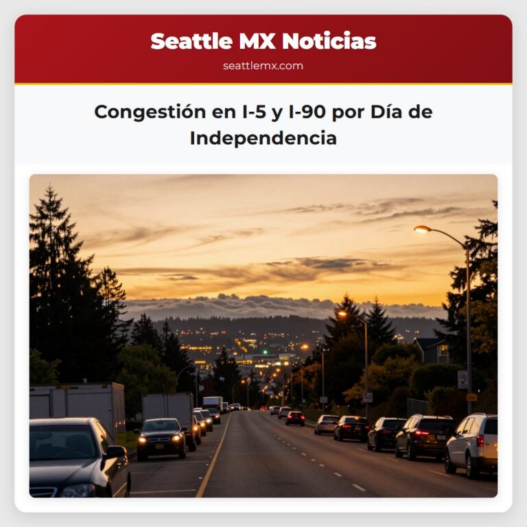 Congestión en I-5 y I-90 por Día de Independencia