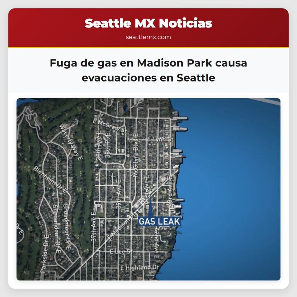 Fuga de gas en Madison Park causa evacuaciones en