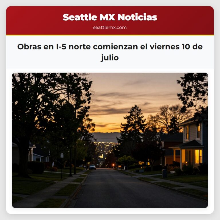 Obras en I-5 norte comienzan el viernes 10 de julio