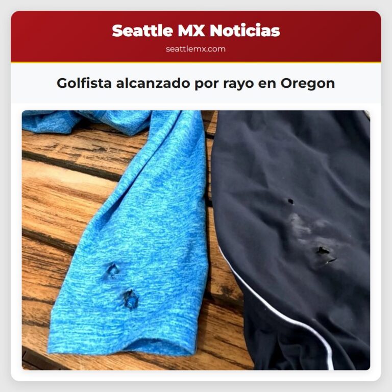 Golfista alcanzado por rayo en Oregon