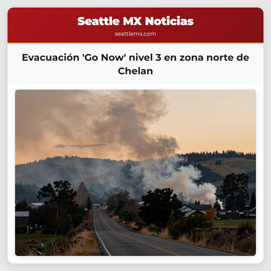 Evacuación 'Go Now' nivel 3 en zona norte de