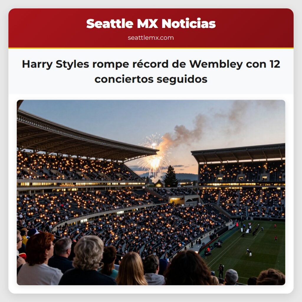 Harry Styles rompe récord de Wembley con 12