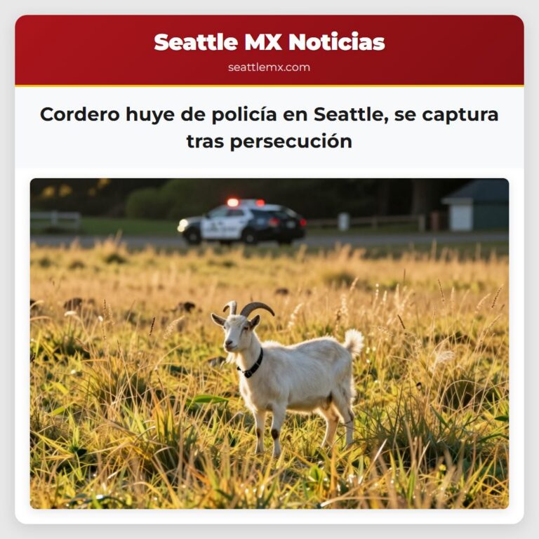 Cordero huye de policía en Seattle se captura tras persecución