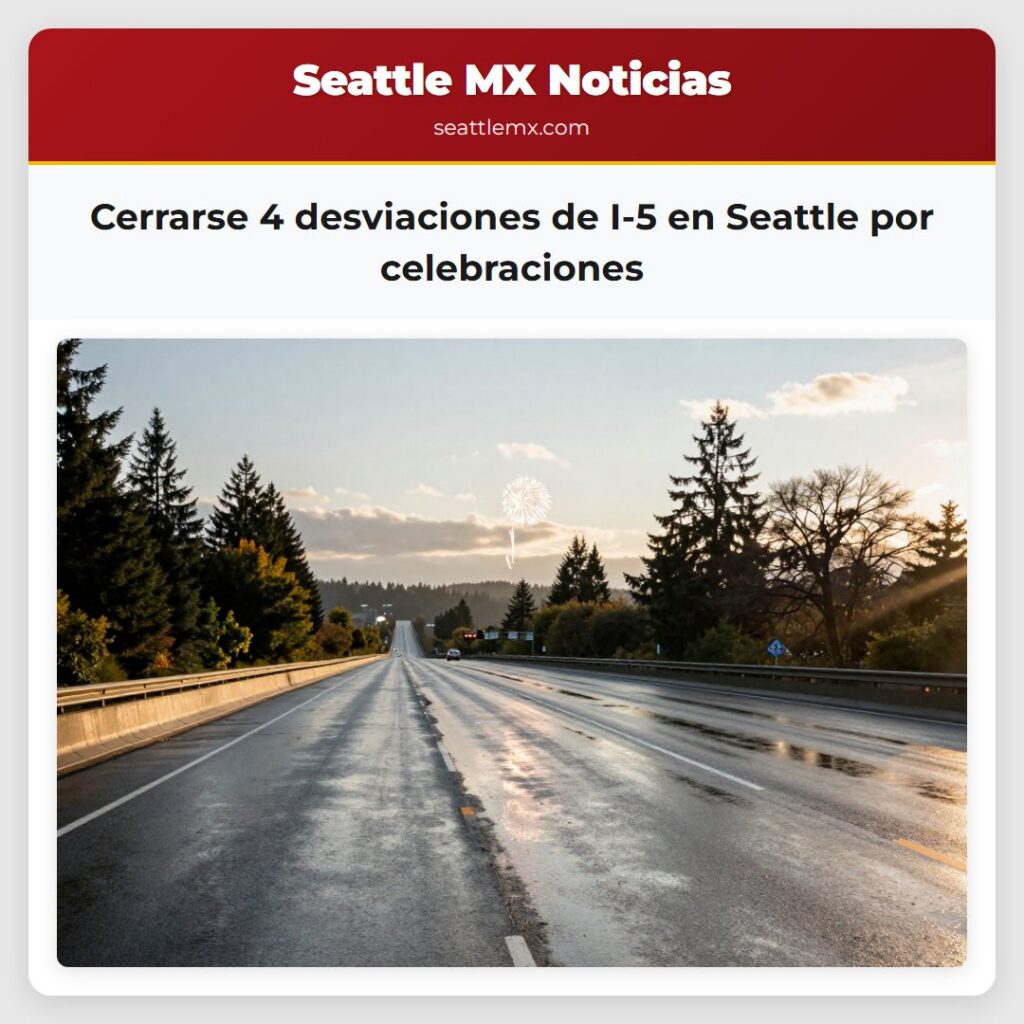 Cerrarse 4 desviaciones de I-5 en Seattle por