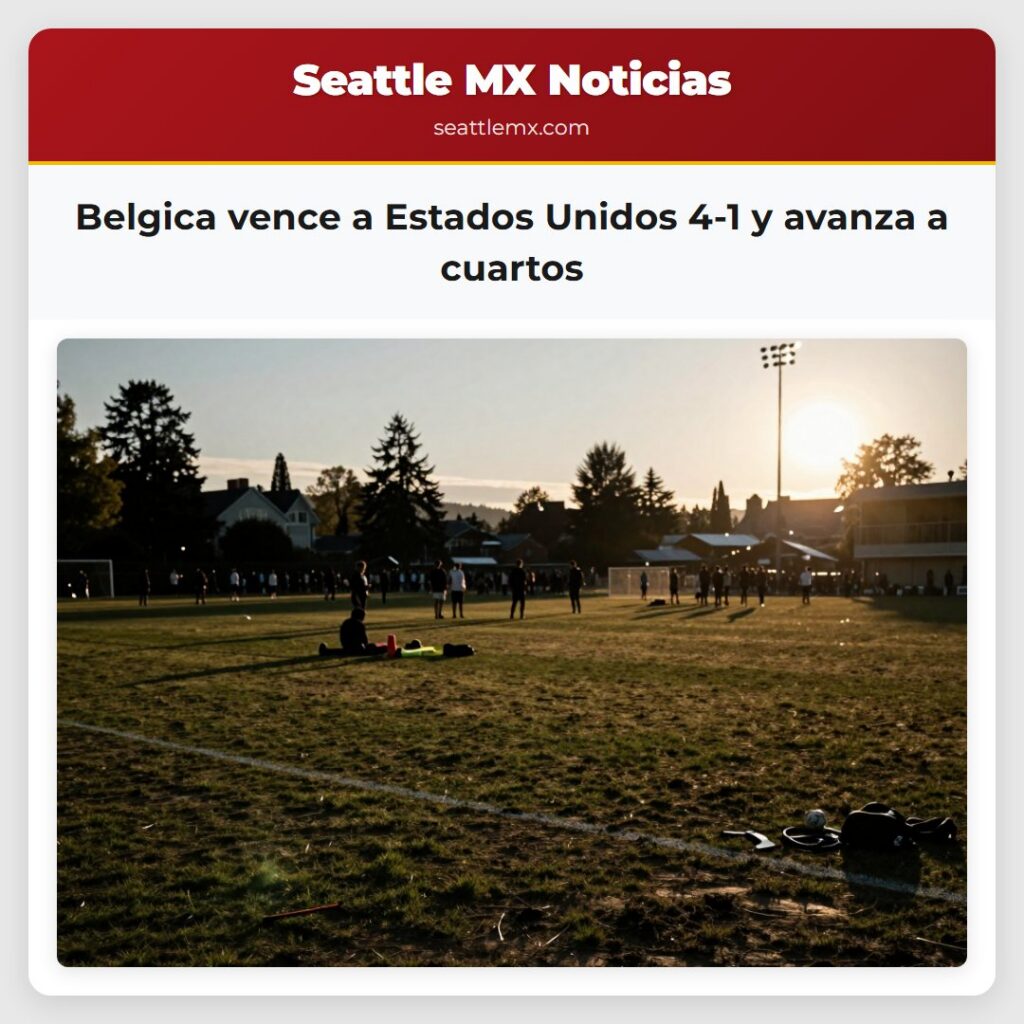 Belgica vence a Estados Unidos 4-1 y avanza a