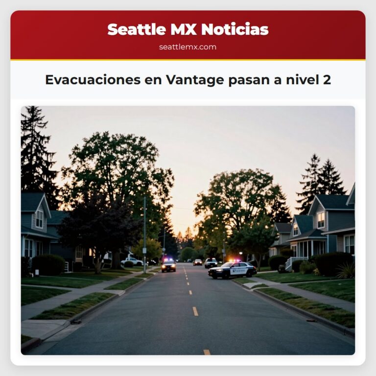 Evacuaciones en Vantage pasan a nivel 2